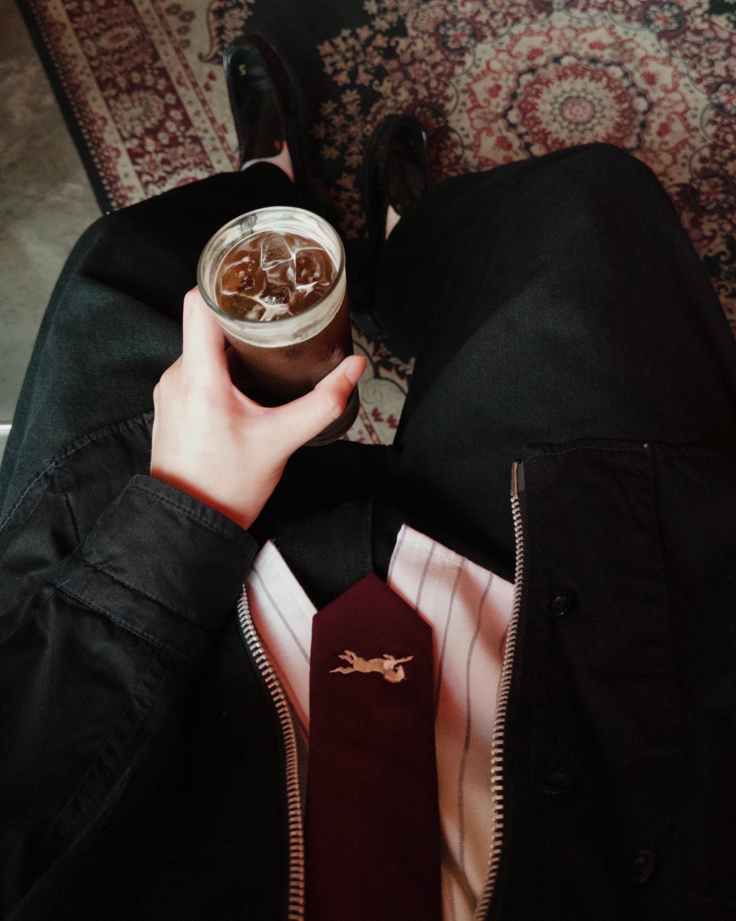 Steed Horse Logo Tie - Red