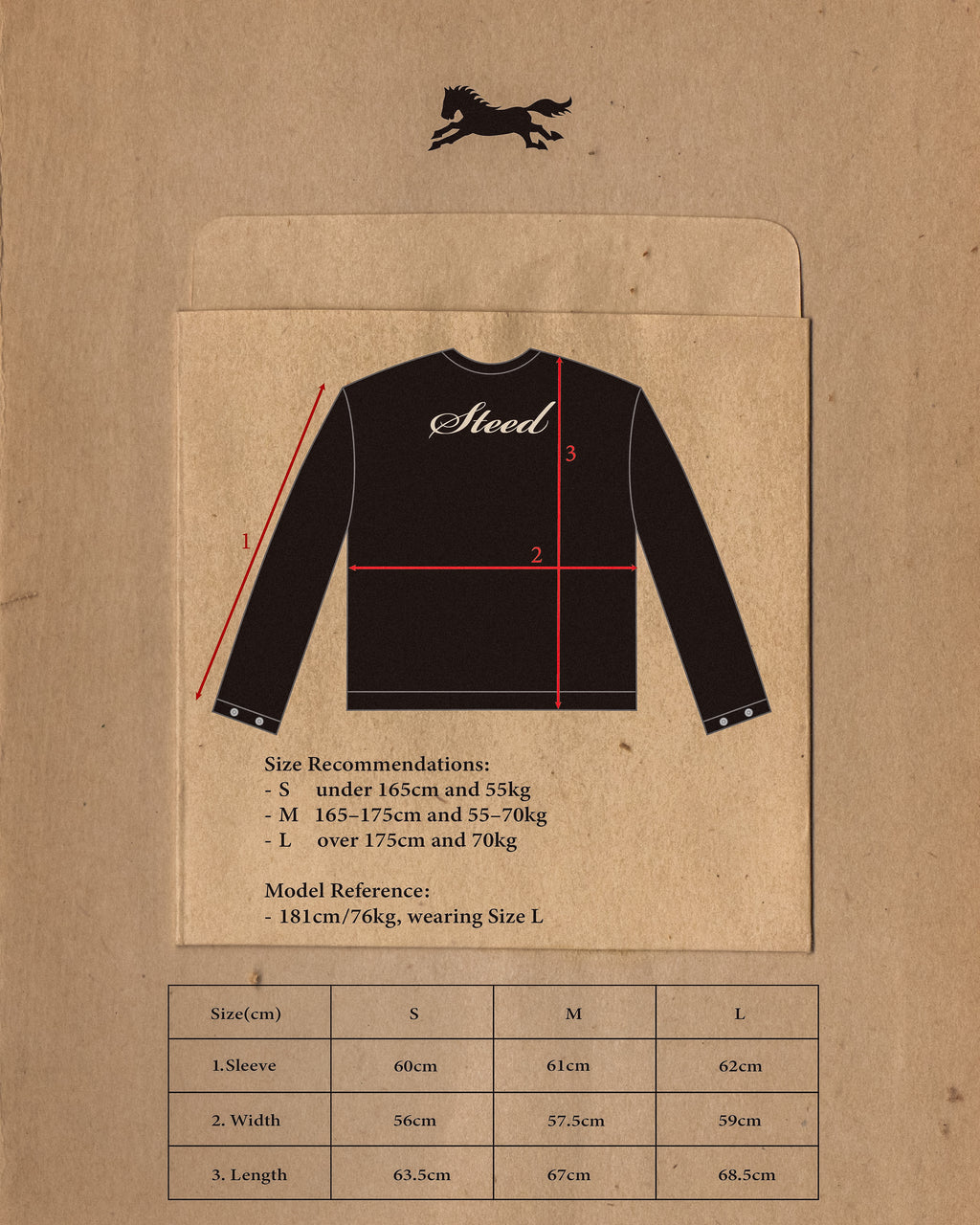 Steed Signature Box Long Tee - Black