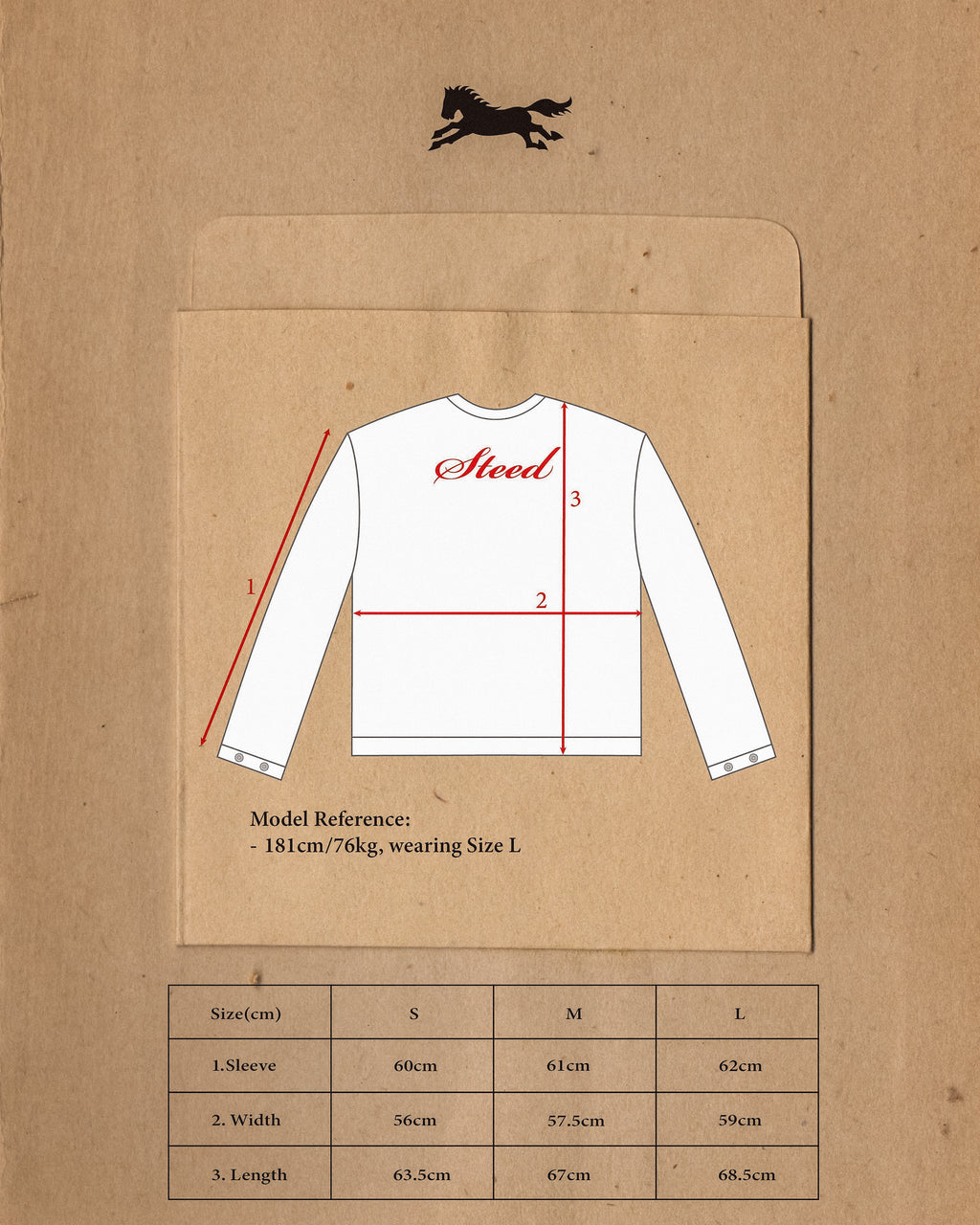 Steed Signature Box Long Tee - White