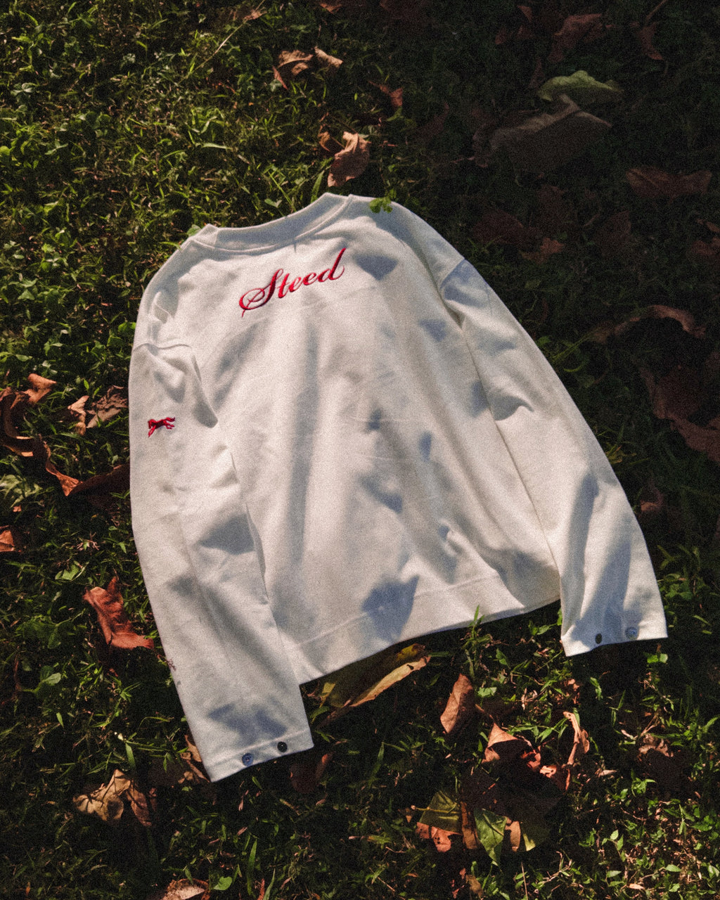 Steed Signature Box Long Tee - White