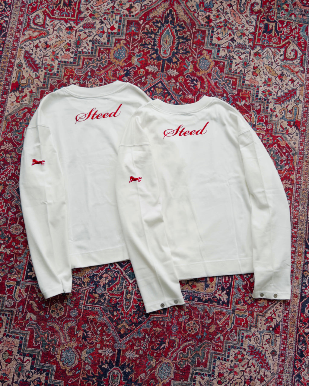 Steed Signature Box Long Tee - White