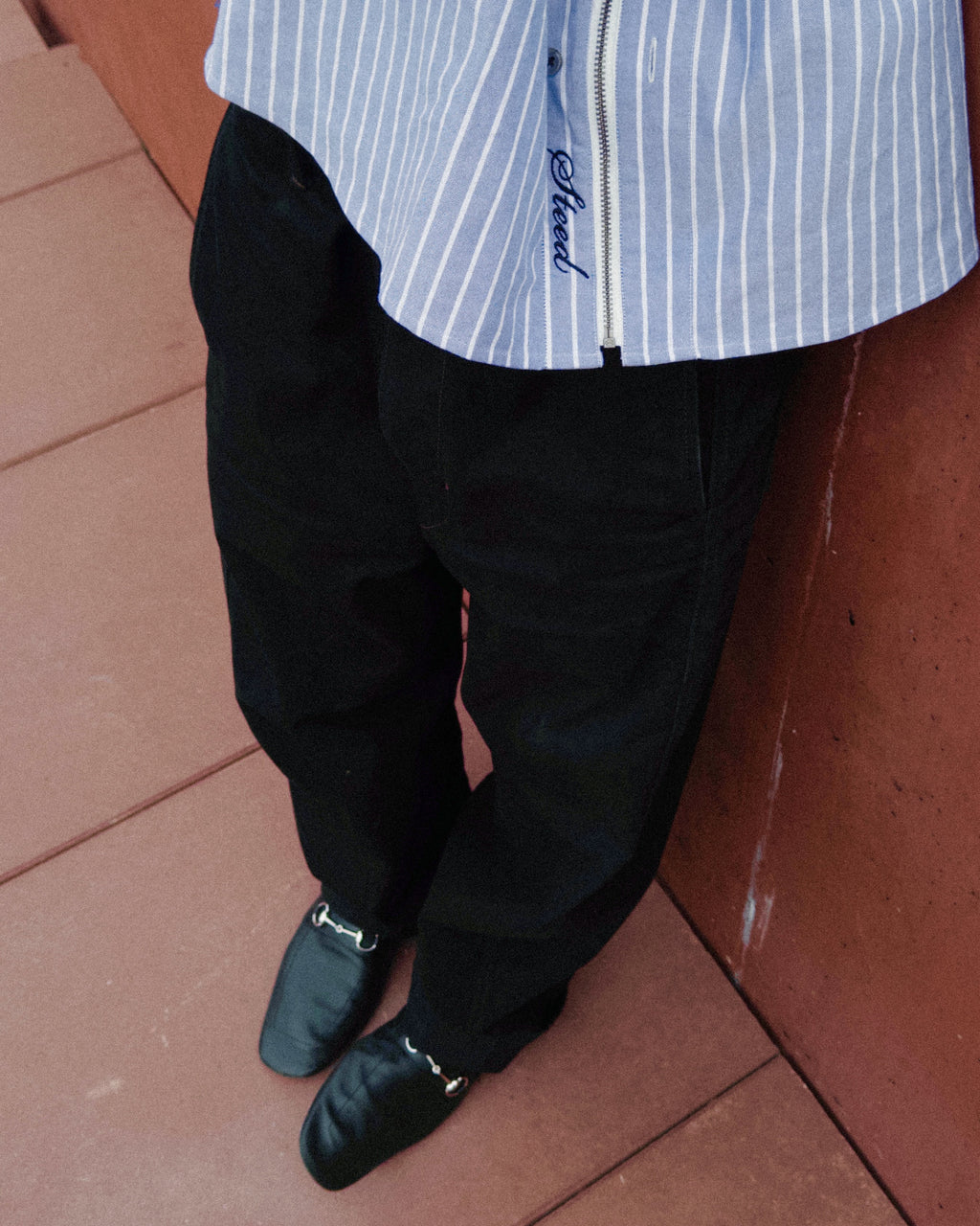 Steed Zipped Oxford Button Up