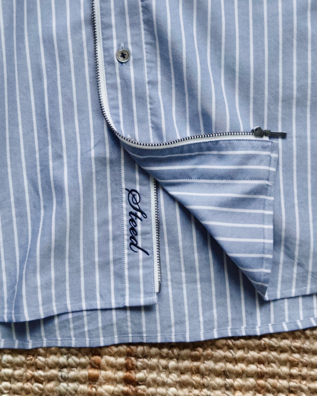Steed Zipped Oxford Button Up