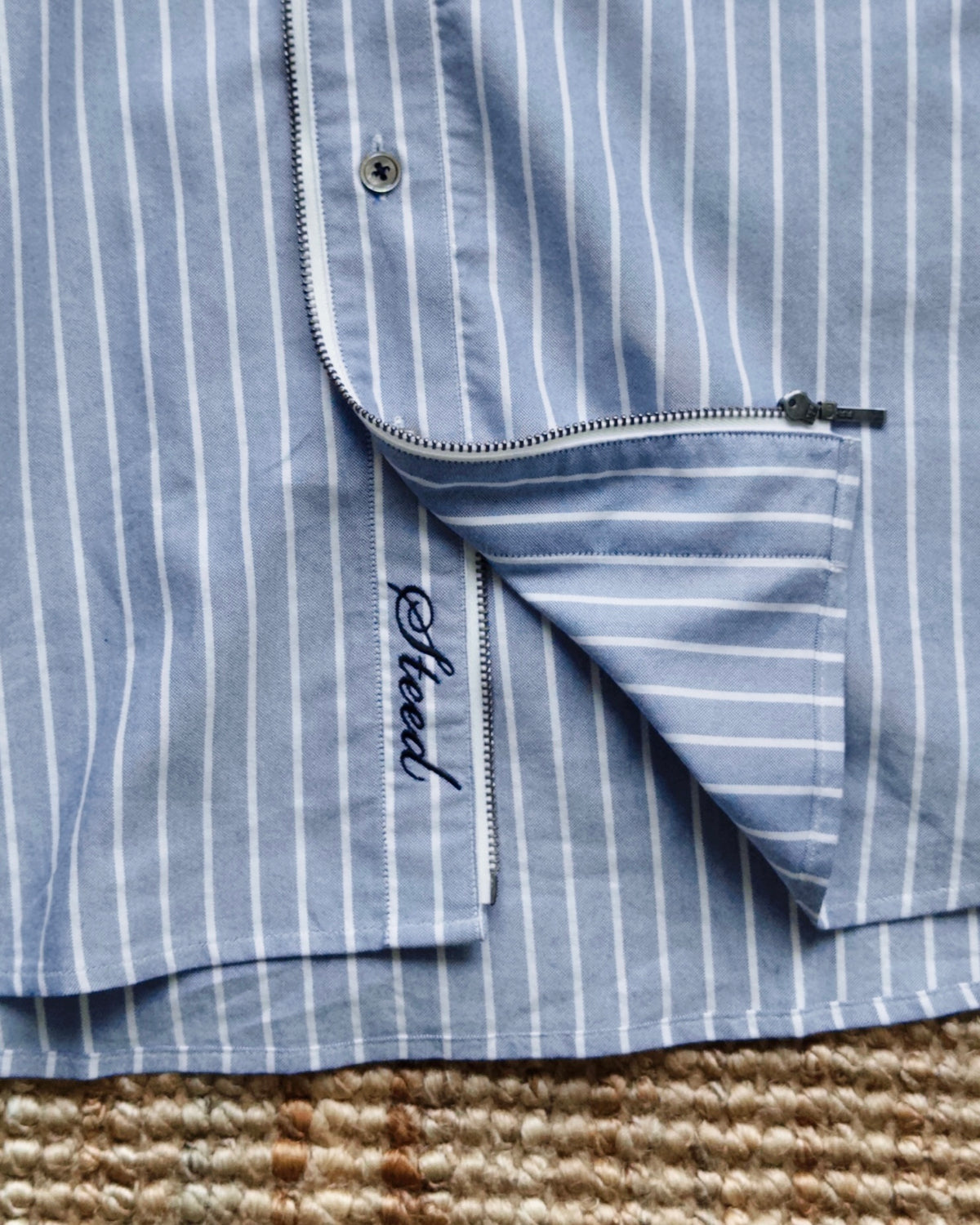 Steed Zipped Oxford Button Up