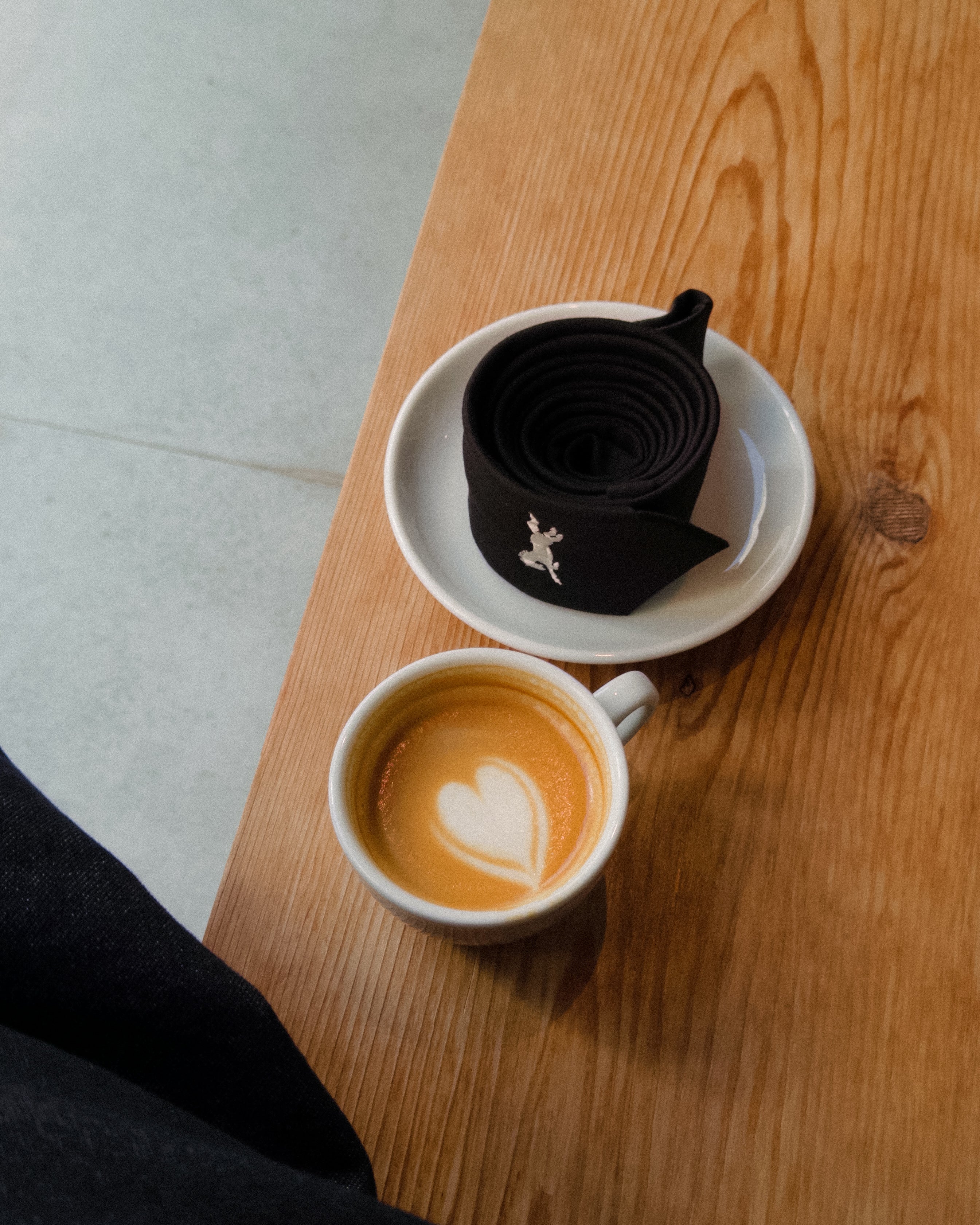 Steed Horse Logo Tie - Black