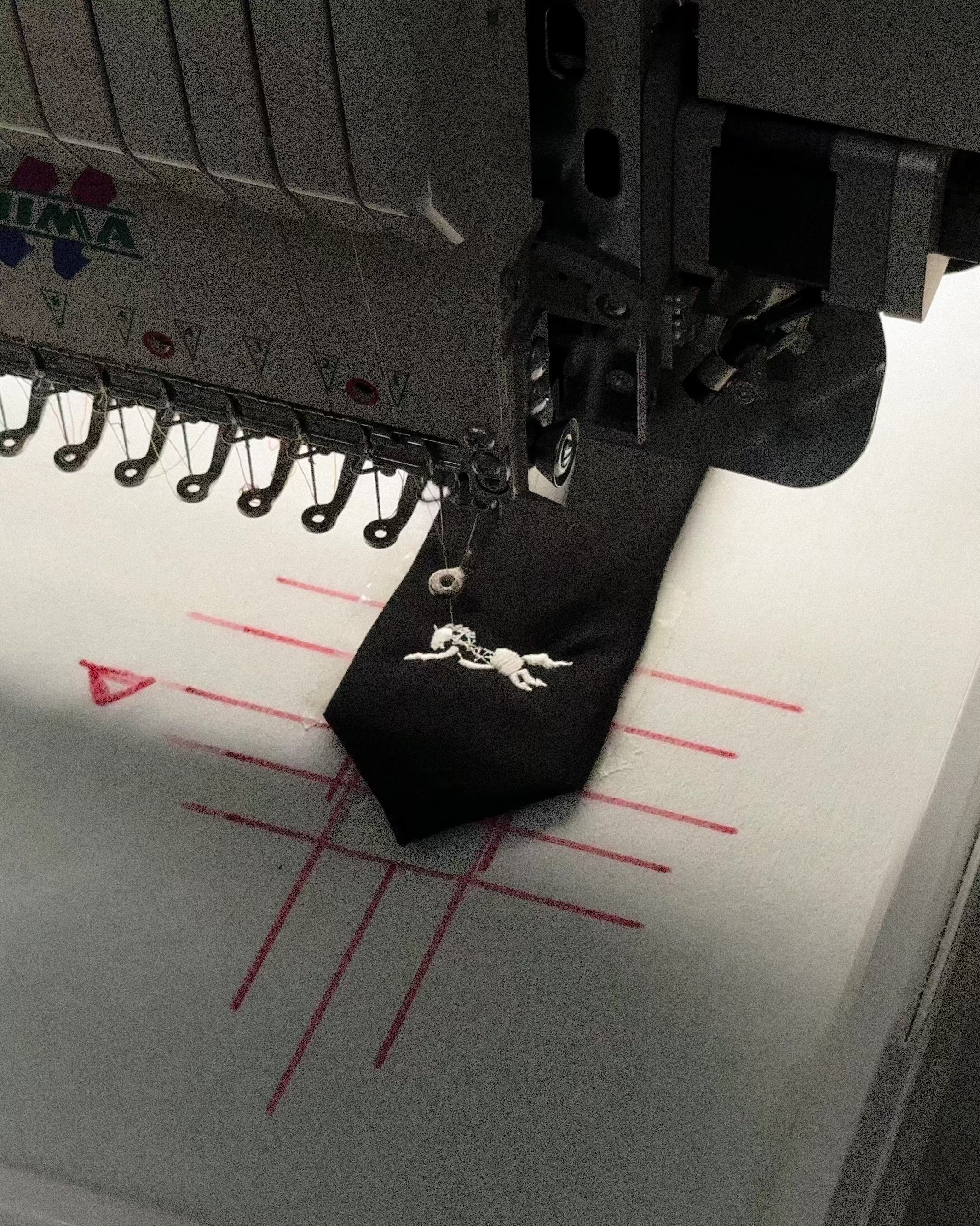 Steed Horse Logo Tie - Black